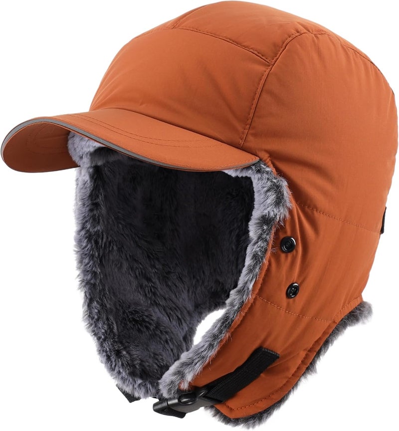 Connectyle Trapper Hat for Men Women Faux Fur Winter Hat with Ear Flaps Water-Resistant Hunting Hats Ushanka Skiing Cap - Image 2